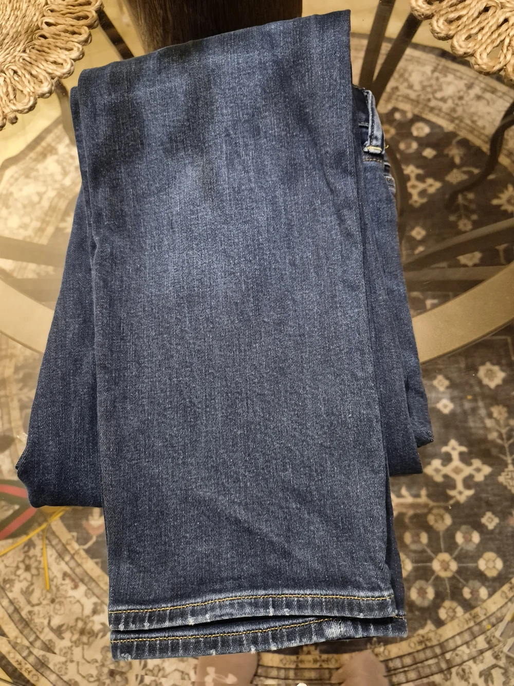Mens American Eagle Blue Denim Jeans Waistband Detail